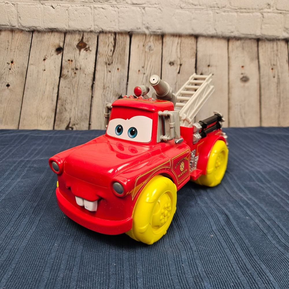 Disney Pixar Cars Rescue Squad Mater Fire Truck Toy Mattel 2015 Red DHK20
